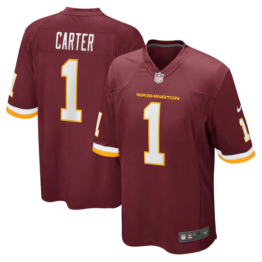 Men Washington Redskins 1 DeAndre Carter Nike Burgundy Player Game NFL Jersey